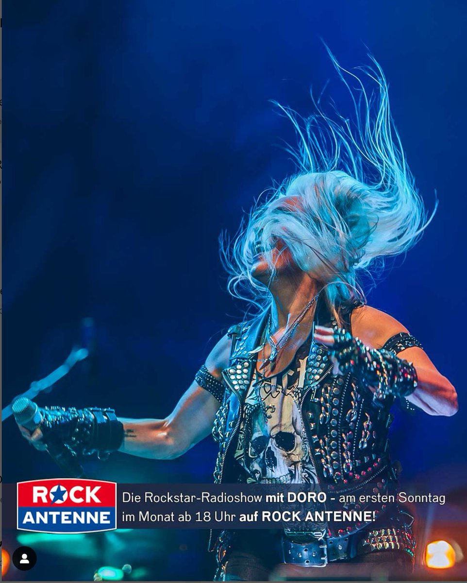 "Doro's Radio Show" - tomorrow, Sunday, 6 to 8 pm CET at Germany's rock station <a href="/rockantenne/">ROCK ANTENNE</a>
Tune in, and turn it up! Every 1st Sunday of the month!
Stream it right here: bit.ly/3Dyhr3U  
Sorry, still in German 😉
🤘💪❤️🙏
Love, Doro

#doropesch
#conqueress
#warlock