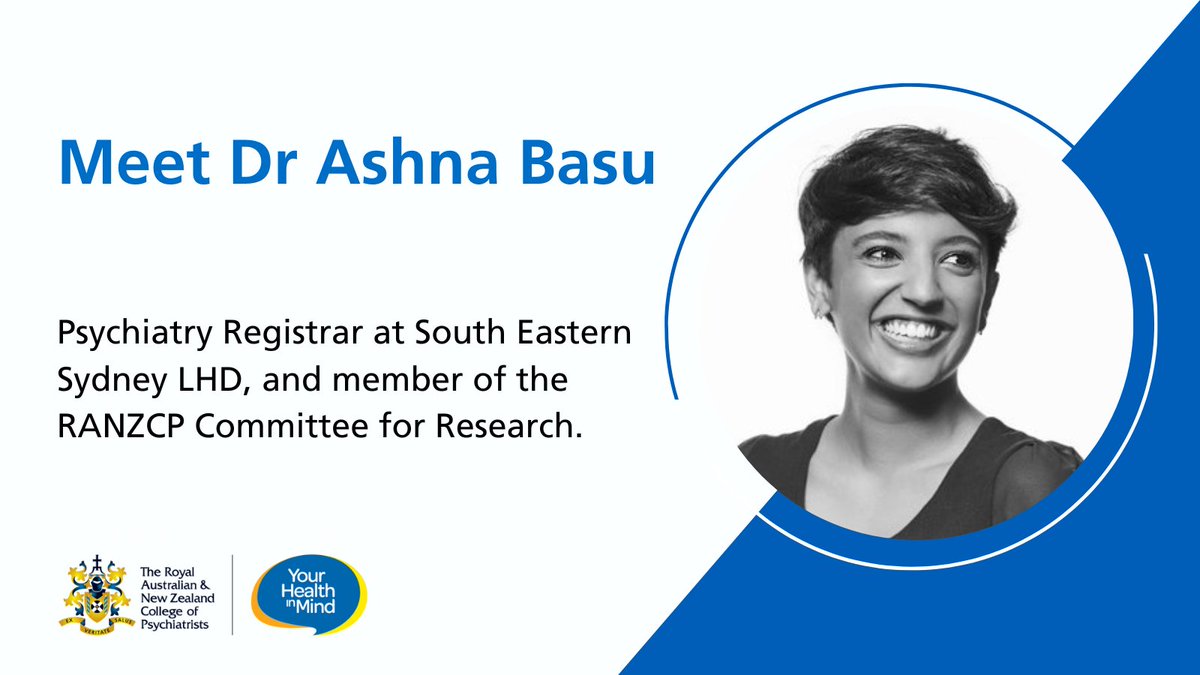 Meet Dr <a href="/ashnabasu/">Dr Ashna Basu, MD MHM GAICD</a>, #PsychiatryRegistrar and esteemed member of the RANZCP Committee for #Research. 

Ashna shared with us her passion for her work, what motivated her to join the committee, and her interests outside of work.  

Read more about Ashna ▶️ ow.ly/F1Pi50QJAIB