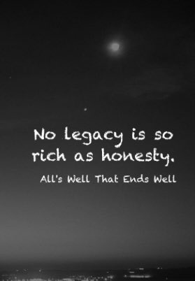RT @literaryebooks #HappySunday🌞 

No legacy is so rich as honesty, 🌹⚔️

#BeTheLight #SpreadHope #GoodVibesOnly #IQRTG #womenintech #ThinkBIGSundayWithMarsha