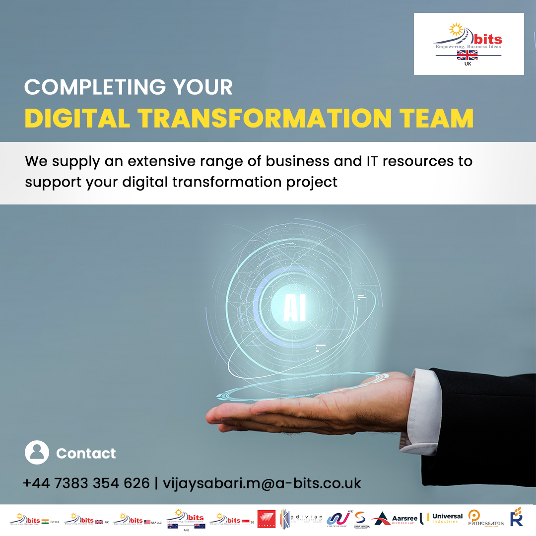 Abits UK Completing your Digital Transformation team... #digital #digitaltransformation #digitaltransformationstrategy #digitization #abits #abitsuk #ssgroup #ssgroupofcompanies