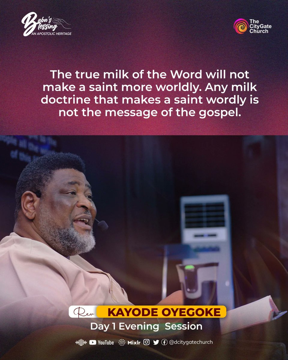 dcitygatechurch's tweet photo. There's the tendency to draw back from the learning of Christ if you are not full of the Holy Ghost. You must complete your milk course to make progress in the formation of Christ in your soul
#RKO #TCGC
#MinistrationExcerpts #BabasBlessing2024
#Day1ES #TheIncorruptibleSeed https://t.co/jwUTxGW6F7