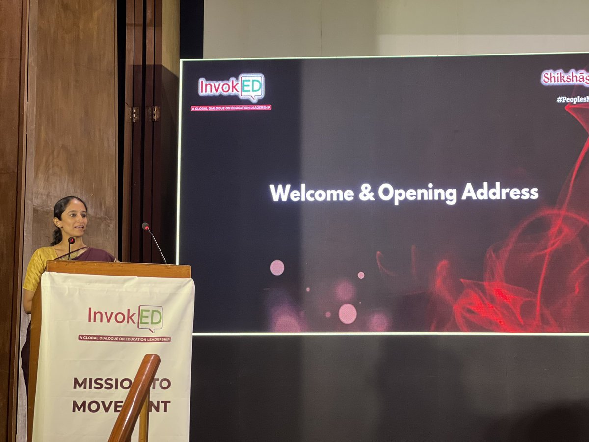 #LivefromInvokED2024  #ShikshāgrahaUtsav

Join us as we open the event with a welcome note by Sunayana Chatrapathy, CEO, @Makkala_Jagriti . 

@mantra4change | @ShikshaLokam 

#InvokED2024 #educationleadership #missiontomovement #educationmovement