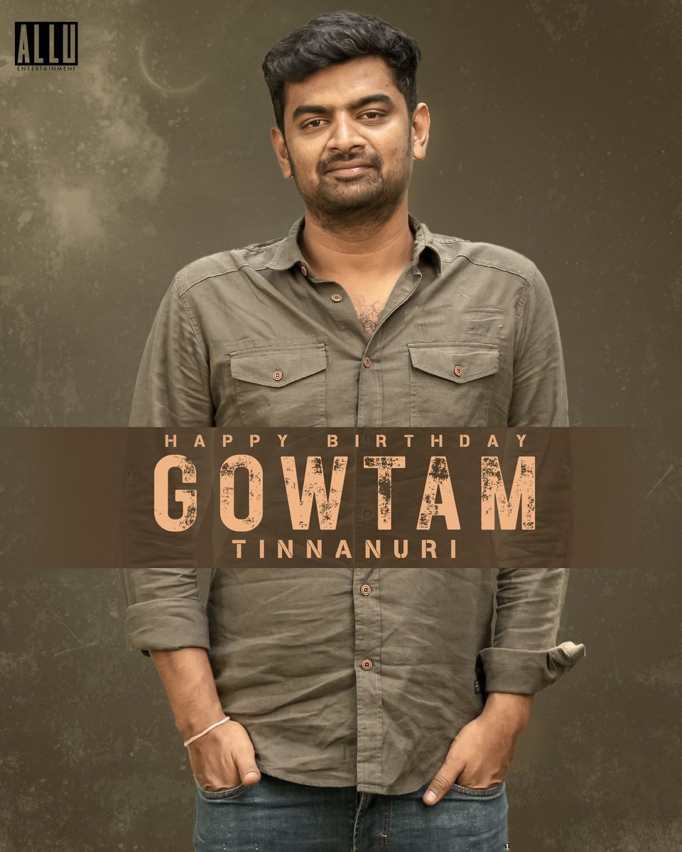 Here’s wishing a very Happy Birthday to director @gowtam19 garu! Best wishes to all your future endeavours. 💫 #HBDGowtamTinnanuri