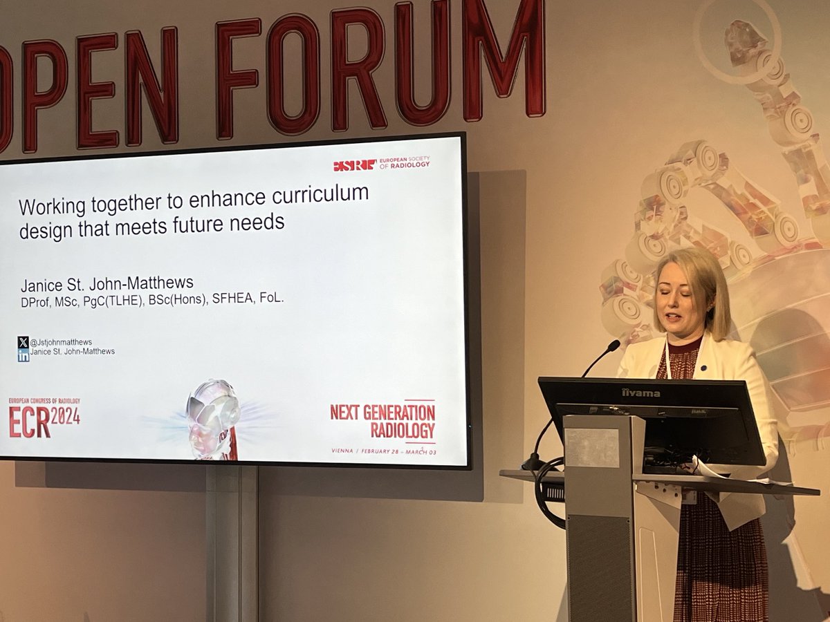 SCoRCBeardmore's tweet image. #ECR2024 ⁦@jstjohnmatthews⁩ discusses her doctoral research #crowdsourcing to inform diagnostic radiography curriculum design - a first! Great work Janice 👌👏👏👏 ⁦@SCoRMembers⁩ ⁦@SuzanneRastrick⁩ ⁦@EFRadiographerS⁩