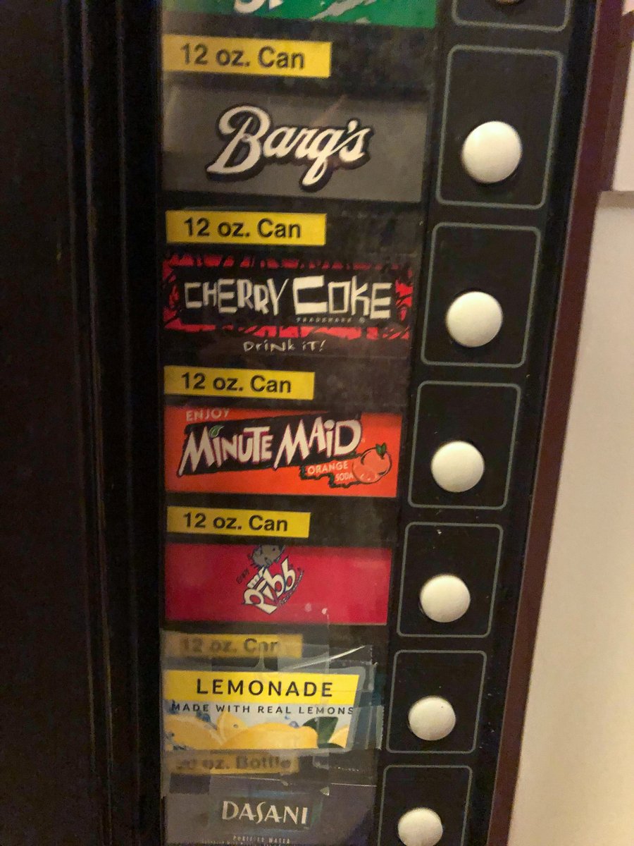 Early 2000s vending machine options