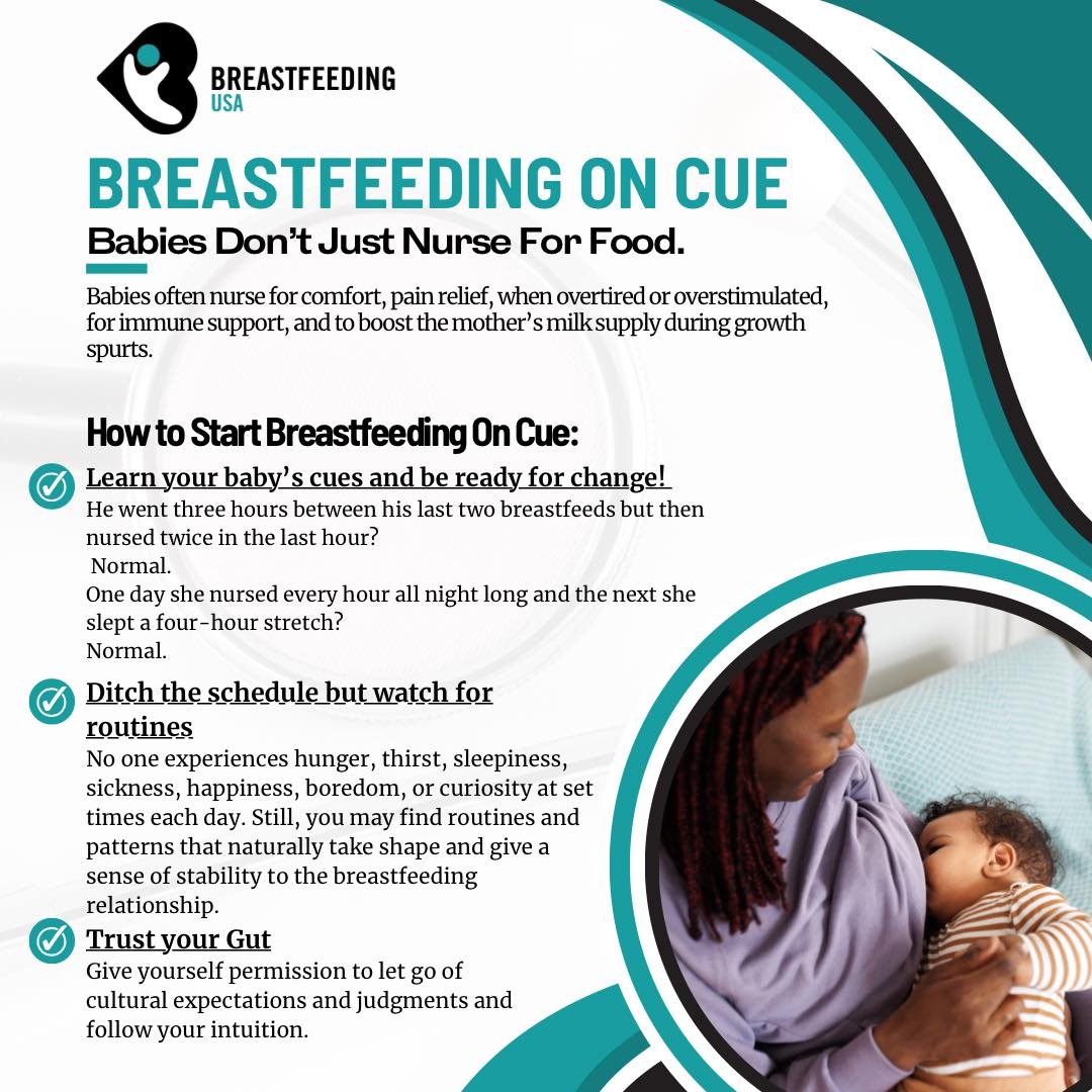 Let's talk about #breastfeeding 'on cue' That's right. Babies shouldn't have to 'demand' to be fed! #breastfeedingtips #Lactation