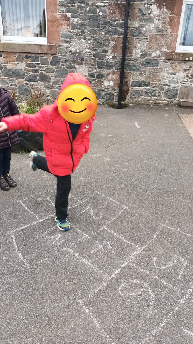 NethermillPS's tweet photo. As part of our 1990s topic, P1-3 had a go at some playground games @MrsGal01 played in the 90s - kerby, Chinese skipping, clapping games and hop scotch. Lots of fun! https://t.co/1OhGiJTGCt