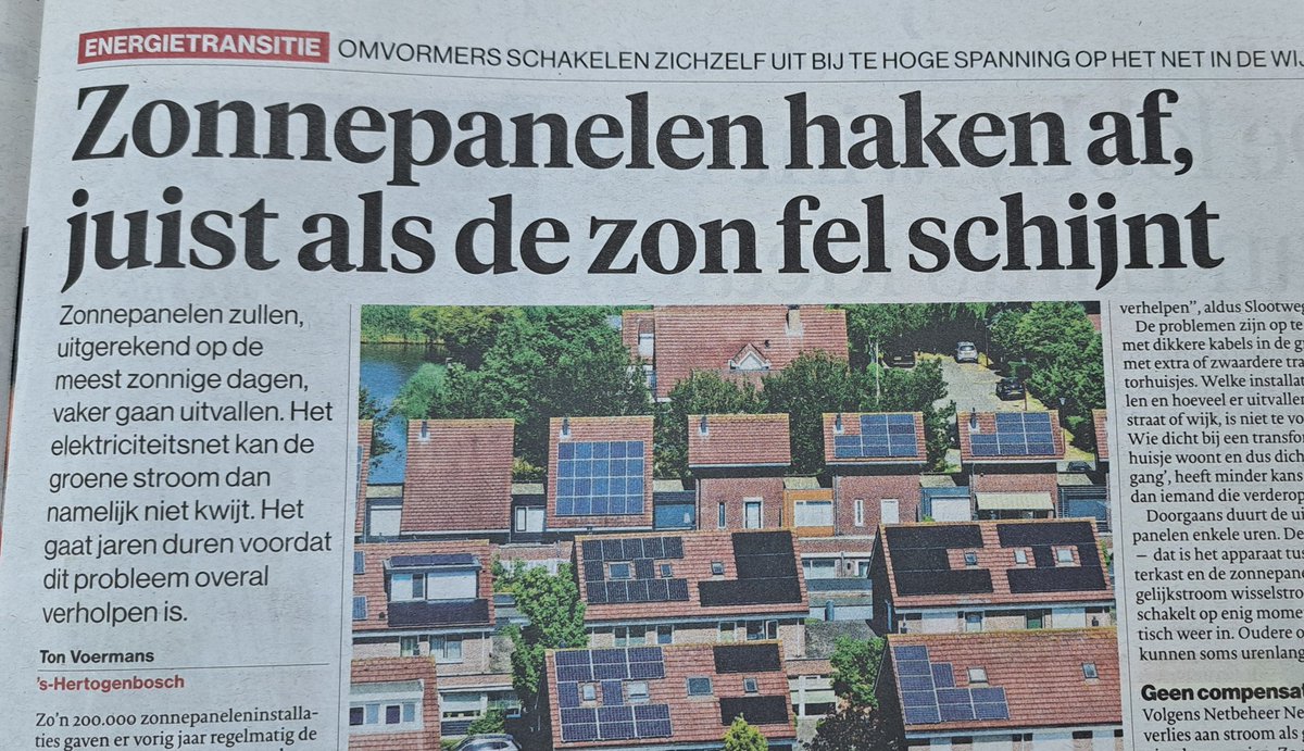 Adtesters's tweet image. Heeft u nog ergens 7000 euro liggen?
Dan slaat u de stroom van de #zonnepanelen op in de #thuisaccu van @zonneplan.
Die handelen met de stroom en daar krijgt u geld voor.

zonneplan.nl/thuisbatterij/…

600 euro opbrengst in 4 maanden, en de zomer moet nog komen.