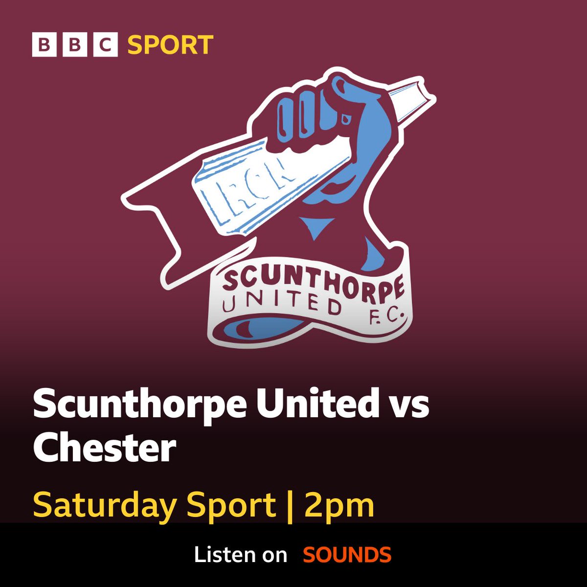 ⚽ SATURDAY SPORT ⚽ 🎙 Full commentary of @SUFCOfficial vs Chester 📻 Freeview ch.721 | @BBCSport website and app 🎧 bbc.in/46eN935 #Iron | #BBCFootball | @RadioHumberside