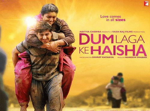 Dum Laga Ke Haisha is unique among Yash Raj films. It is the only film where the Yash Raj films logo is not introduced with the voice of Lata Mangeshkar. Instead the Yash Raj logo was introduced by Kumar Sanu.