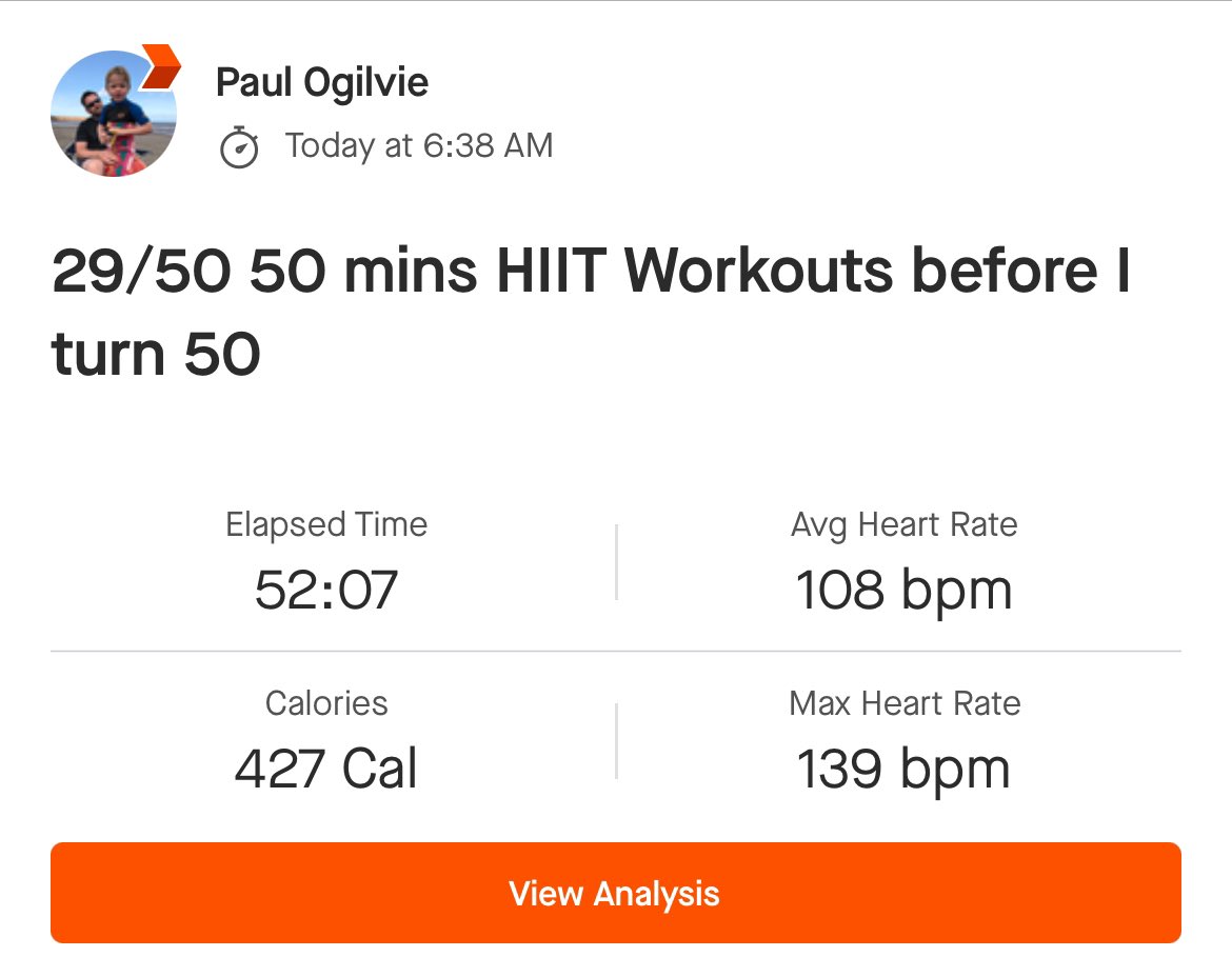 29/50 50 mins HIIT Workouts before I turn 50 @ShaunT #maxcardioconditioning