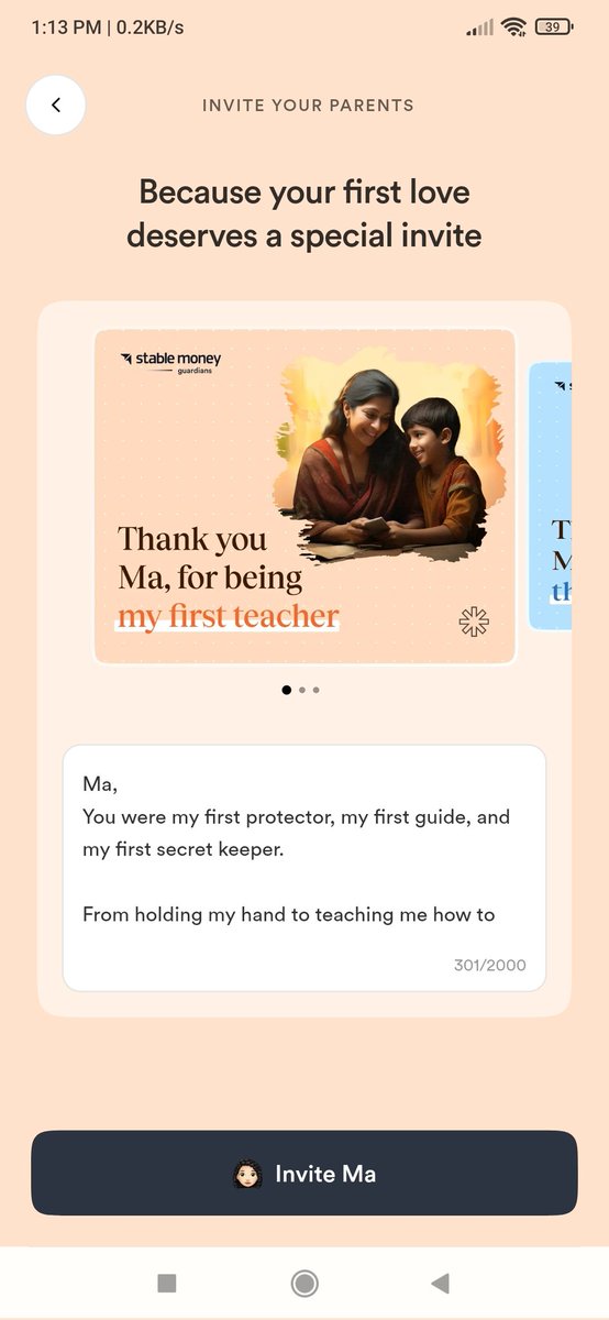 Such a sweet campaign by <a href="/StableMoney_/">Stable Money</a> 

Invite your parents to make an FD. 

Check out details here: stablemoney.app.link/quDbxoexBEb