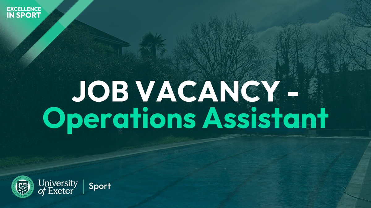 🌟 Job Alert! 🌟 Join our dynamic team at @uniofexeter Sport as an Operations Assistant! Work in a vibrant environment and contribute to the smooth operation of our sports facilities. 

Apply now! 👇ow.ly/ThCk50QJYeO