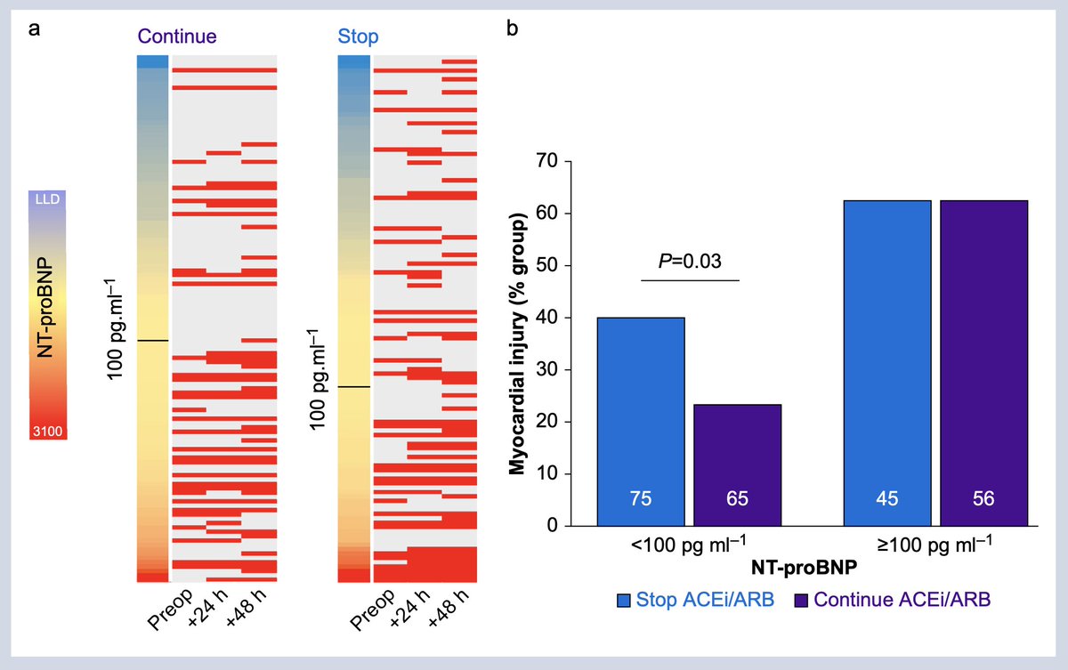 Preoperative NT pro-BNP and myocardial injury after stopping or continuing renin–angiotensin system inhibitors: new analysis by Ackland et al #myocardialinjury #RAA #BNP #perioperative

bjanaesthesia.org/article/S0007-…