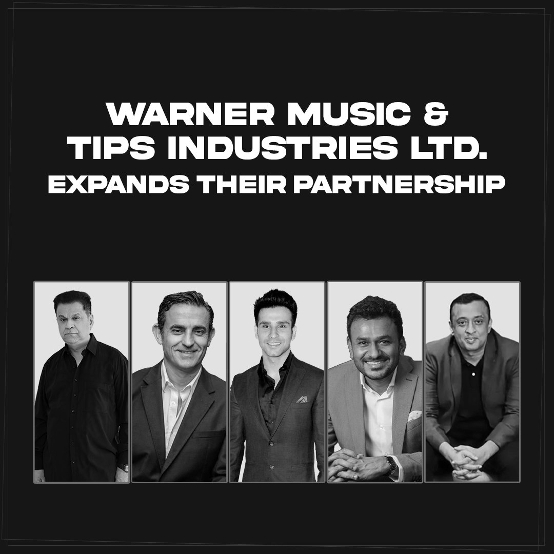 With great joy, we announce an extended partnership between Tips Music and Warner Music, for a wider global distribution deal. With this, our music shall reach out to more listeners, across multiple streaming platforms, both Indian and International. @tipsofficial #WarnerMusic