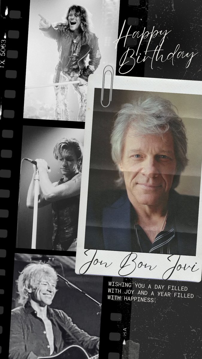 Happy Birthday, @jonbonjovi!! 🥳 We wish you your new year to be accompanied by a joyful heart and peaceful mind, countless surprisingly beautiful moments, and of course health for you and your loved ones! Have a great one!! 🎁🎂💐