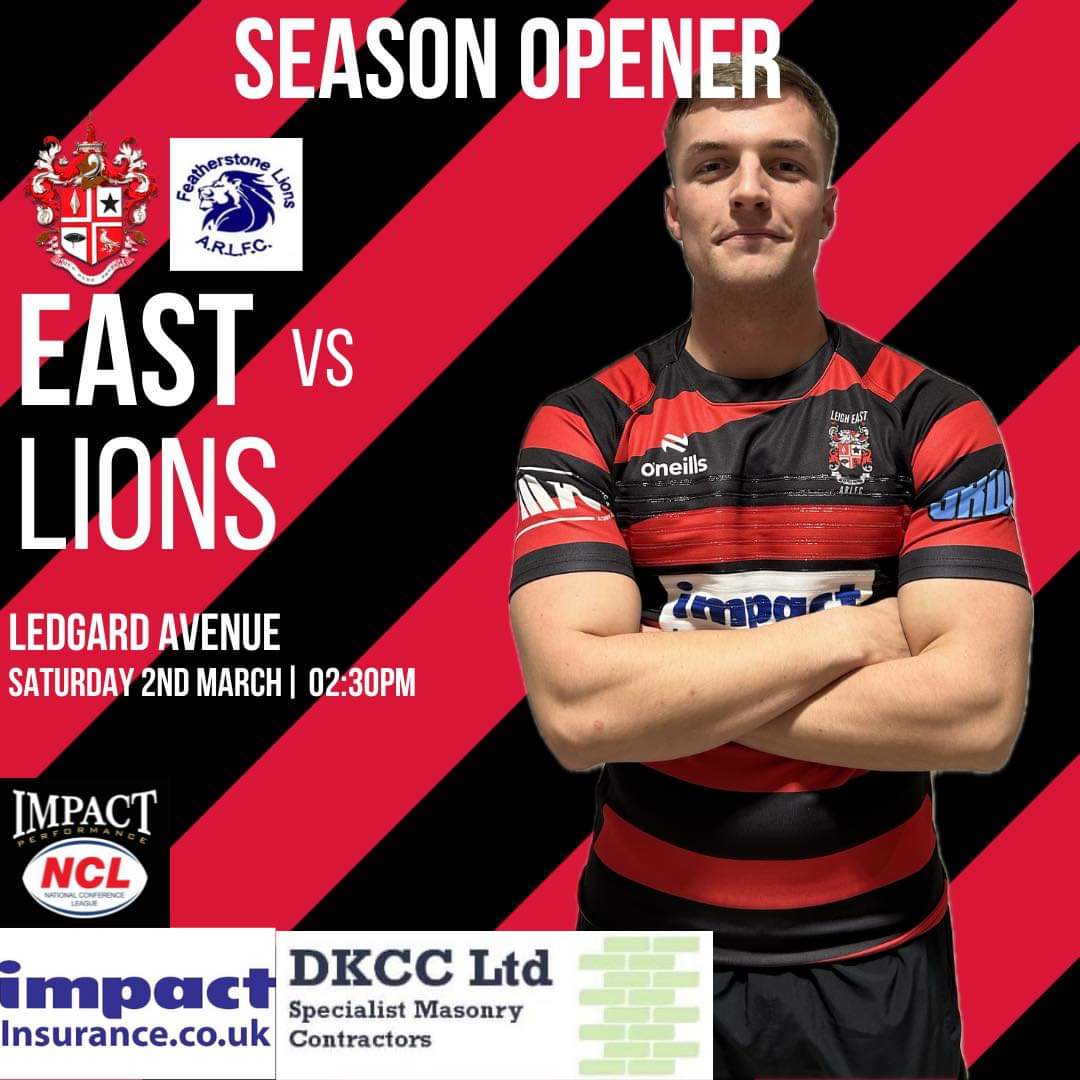 📅 Saturday 2nd March
🏆 @OfficialNCL Division Three
⏰ 2.30pm
👕 @LeighEast 🆚️ @LionsArlfc
🏟 Ledgard Avenue, WN7 4GY

#ILoveRugbyLeagueMe
#Mols2
#thumbsupforfreddie
#RLShirtDay23