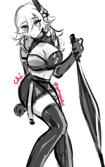 Grid girl! Kaveh カヴェ (based off yae's outfit from hoyofes) 