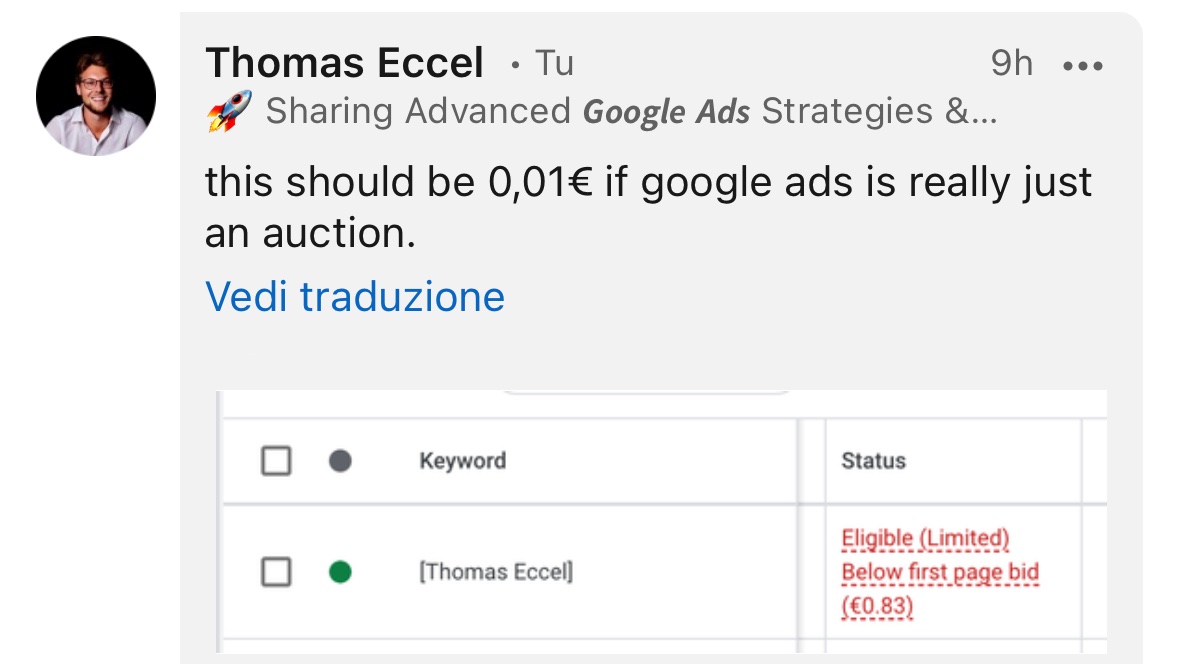 Black on white, Google Ads is not a normal auction. 

Shaking those cushions.

#ppc #ppcchat #googleads #sem