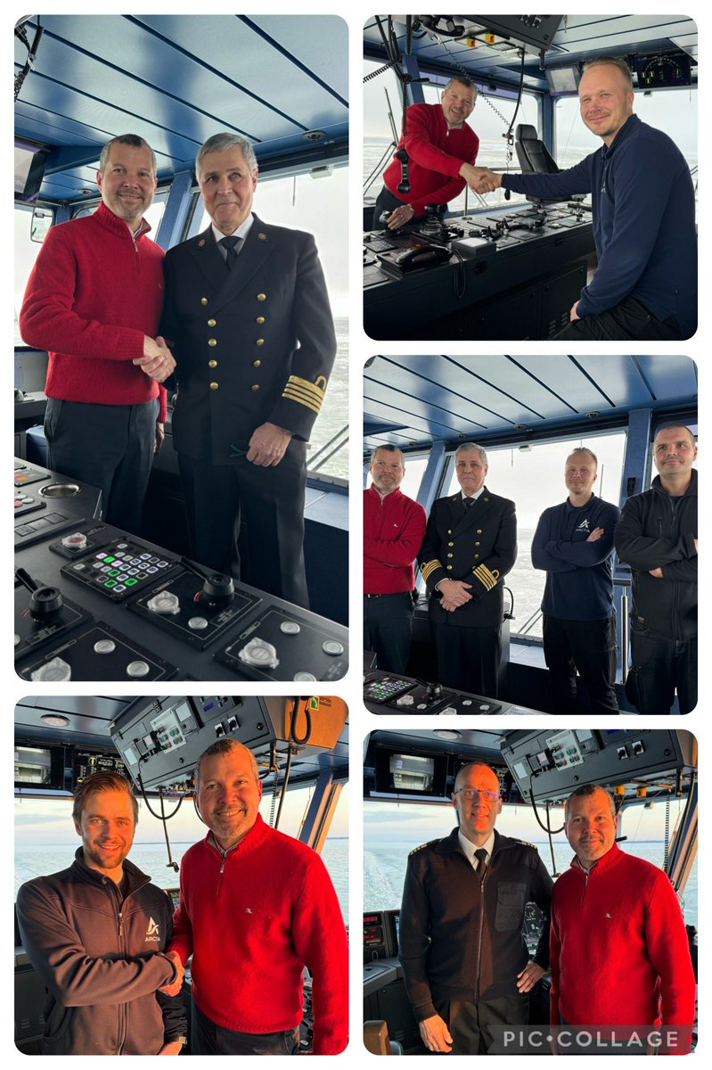 A big thank you to the crew of icebreaker Polaris for taking time during their busy duties to share their knowledge and experiences on ice navigation in the Baltic Sea: Cap Pasi, Chief Eng Marko, Sampo, Lukas, Jarno and the rest of the team!