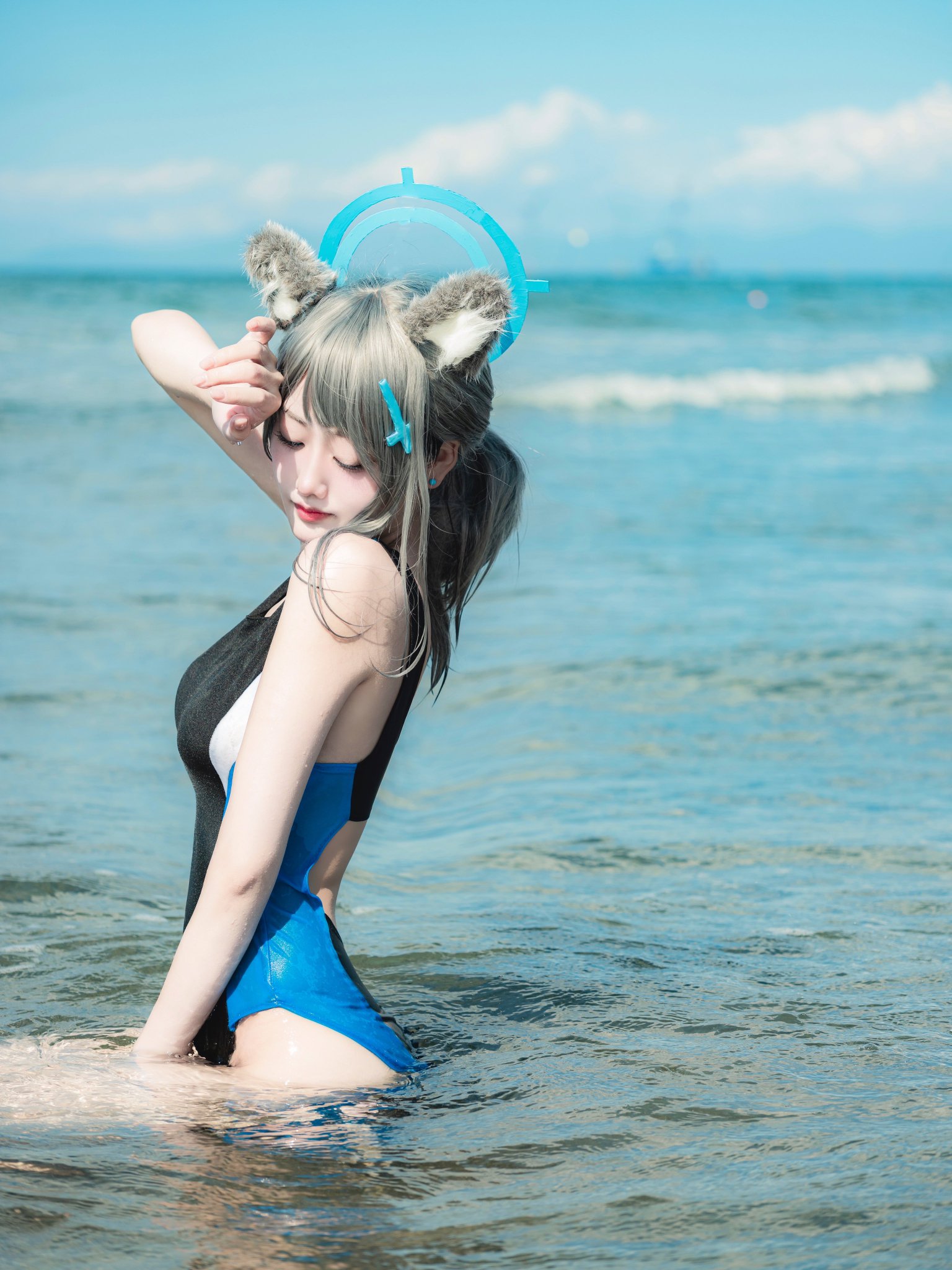 ブルアカ　コスプレ　水着　シロコ 砂狼白子🐺 水着 #bluearchive #bluearchivecosplay #ブルアカ