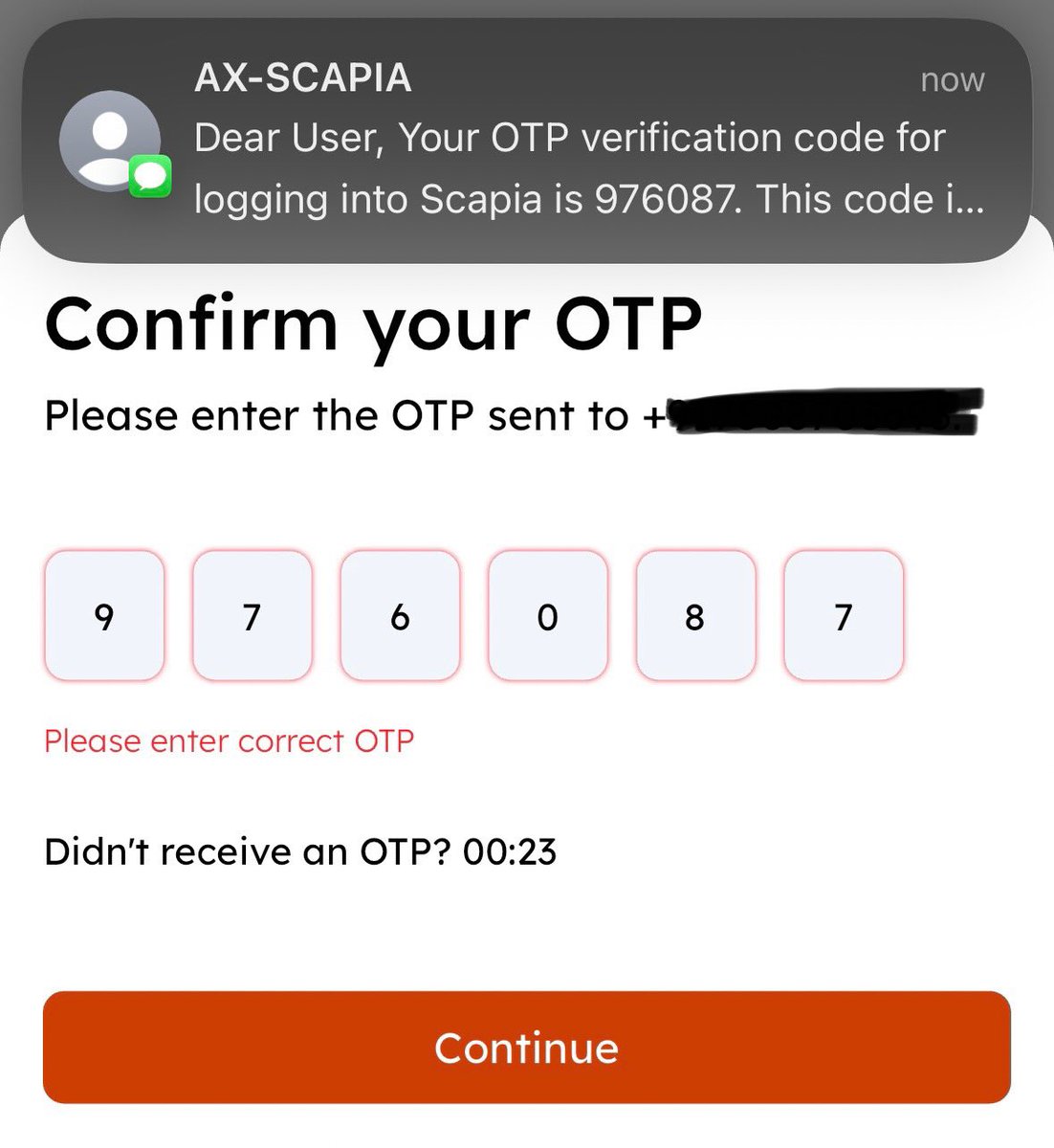 Unable to login to the <a href="/getscapia/">Scapia</a> app even after entering the correct otp? 

The customer support number only caters to fraudulent transactions + stolen cards. For anything else, you have to contact through the app!? 

<a href="/getscapia/">Scapia</a> How will I contact if I can’t login? Whatte worst.
