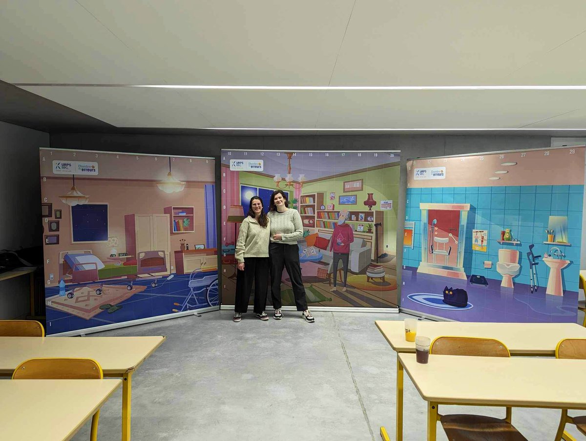 On commence bien le <a href="/CIFEPK/">CIFEPK</a> avec la Maison de Maurice, une chambre des erreurs sur le vieillissement ! 
Merci à l’URPS Centre-Val de Loire pour le prêt, et à <a href="/Mickael_Kine/">Mickaël -- No #FakeMed --</a> pour la conception 😁
Vous pouvez nous y retrouver sur différents créneaux tout ce week-end !