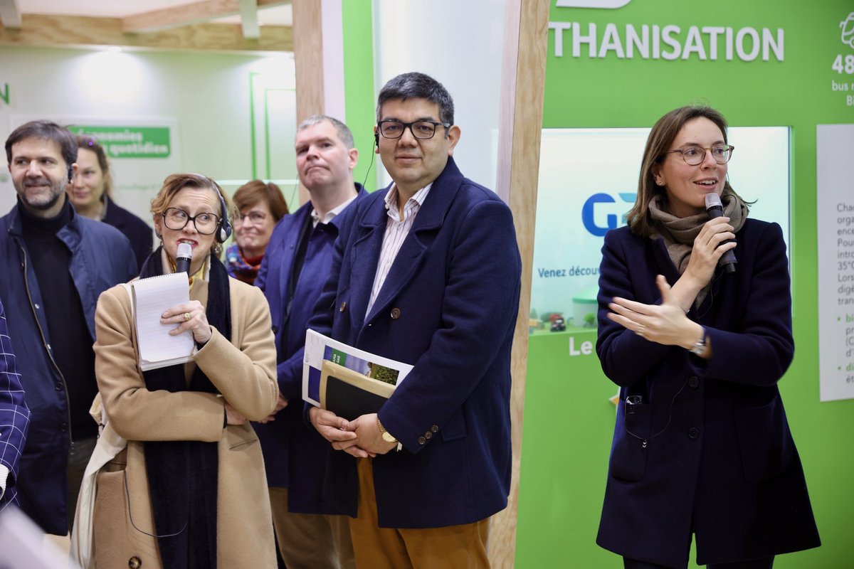 #SIA2024 I Pour @AdeMontchalin, ambassadrice Française auprès de l’@OCDE_fr, la filière #biométhane est un atout majeur pour atteindre les objectifs européens 🇪🇺 de #décarbonation. Elle contribue également à la #souveraineté énergétique. #GazVert #Energie #TransitionEnergétique