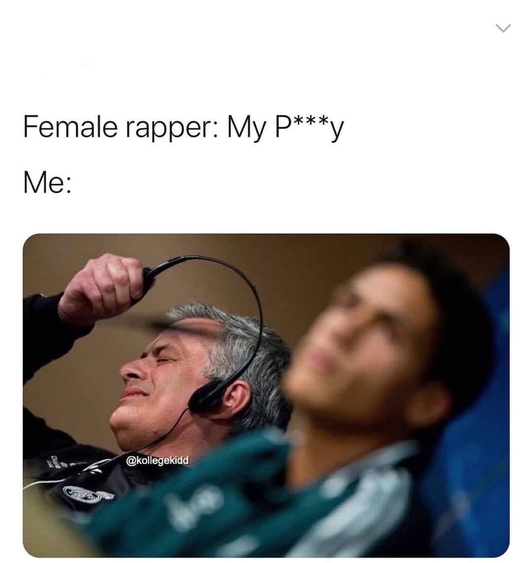 Nope!!!! I Simply Cannot Do Modern Female Rappers

Late Entry...Notice the Meme says "Me" I don't give a damn who y'all like. Y'all mad at me because I don't like Trash music? Too many simple minded Folks.  ♿👀