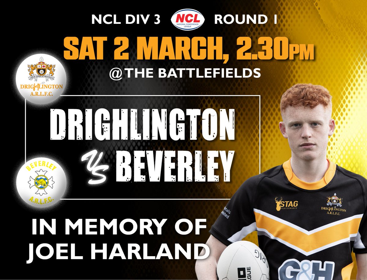 @SalfordDevils @hullkrofficial 📅 Saturday 2nd March
🏆 @OfficialNCL Division Three
⏰ 2.30pm
👕 @Drigrugby 🆚️ @BeverleyARLFC
🏟 The Battlefields, BD11 1BX

#ILoveRugbyLeagueMe
#Mols2
#thumbsupforfreddie
#RLShirtDay23