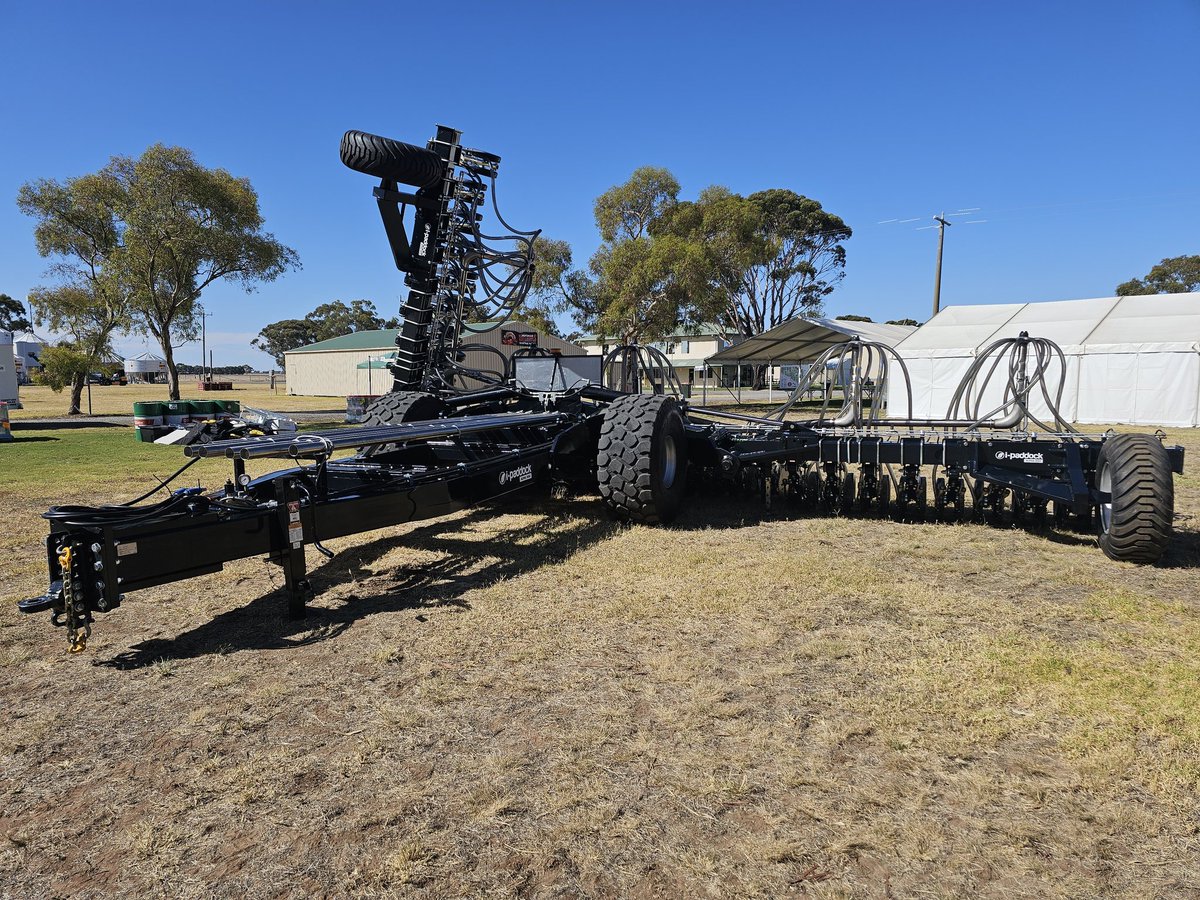 12m Alphadisc bar positioned on the site ready for the @wimfielddays . Come see at site C24-25 this Tuesday, Wednesday, and Thursday. @ipaddockapps