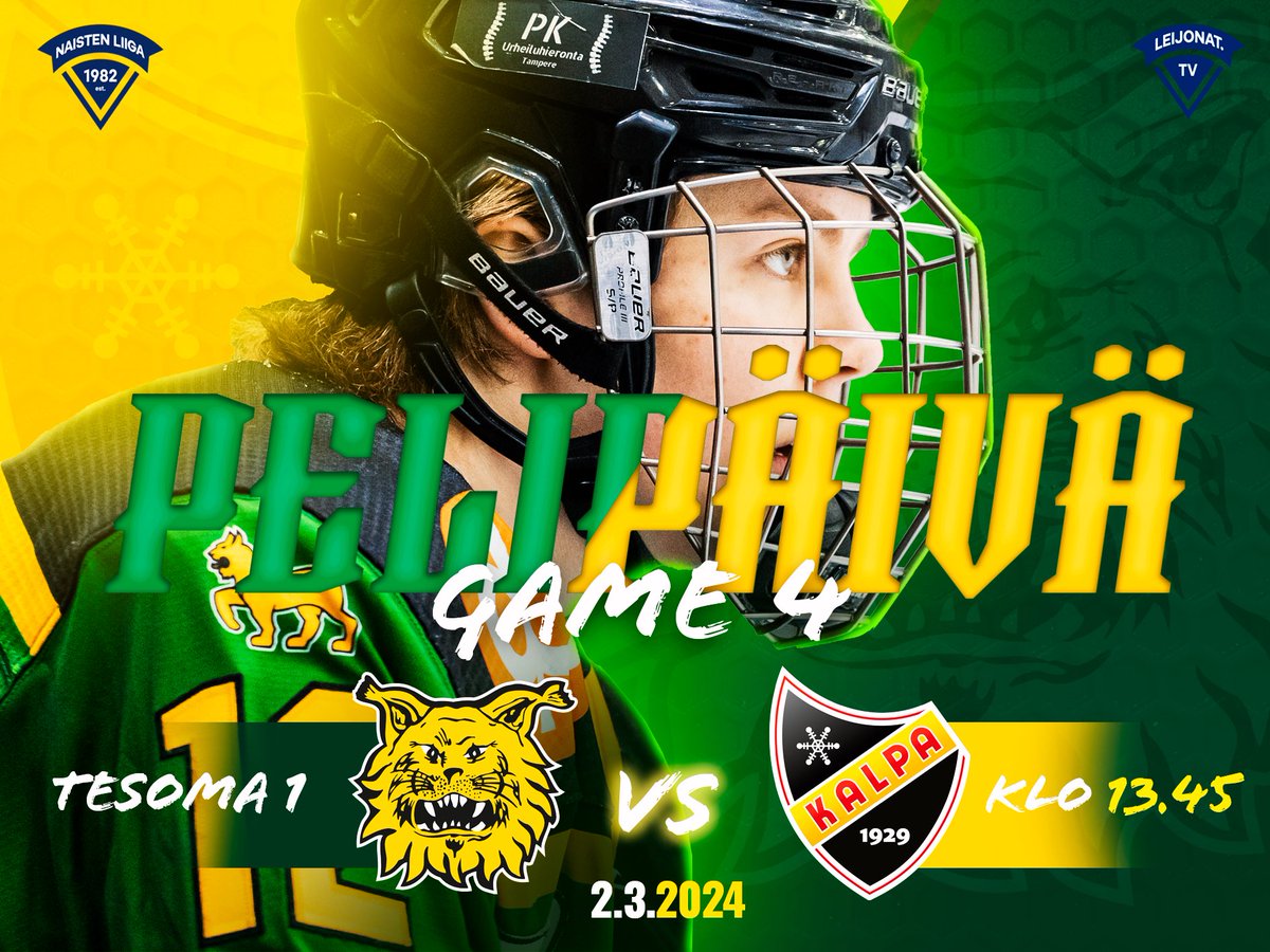 GAME 4 🔥

Klo 11.00 Ilves Naiset Akatemia vs Salo HT

💪 Ilves - KalPa
🏟️ Tesoma 1
⏰ 13.45
📺 Leijonat.tv

#wearethequeens#ilves#ilvesnaiset#womenshockey#naistenkiekko#naistenliiga#naistenjääkiekko#playoffs

<a href="/ilvespeluri/">Ilvespeluri</a> <a href="/ilveshockey/">Ilves Hockey</a> @naisten_liiga
