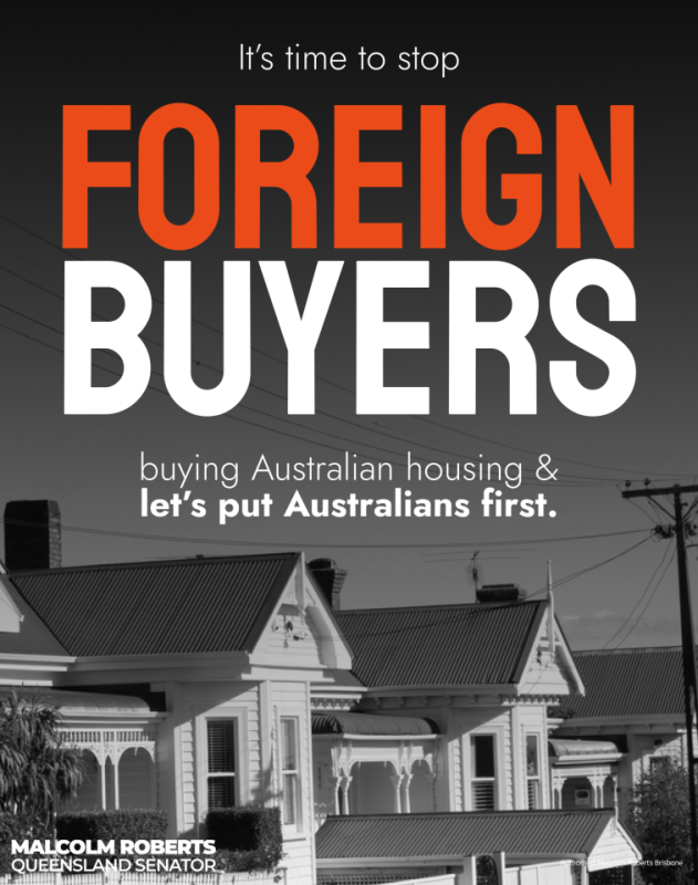 If you've been squeezed out of the property market by cashed up foreign buyers, you're not alone.

Aussies want their hard work &amp; savings rewarded—a place to call their own.

One Nation has the guts to make the decisions that make home ownership an attainable dream again.
#auspol