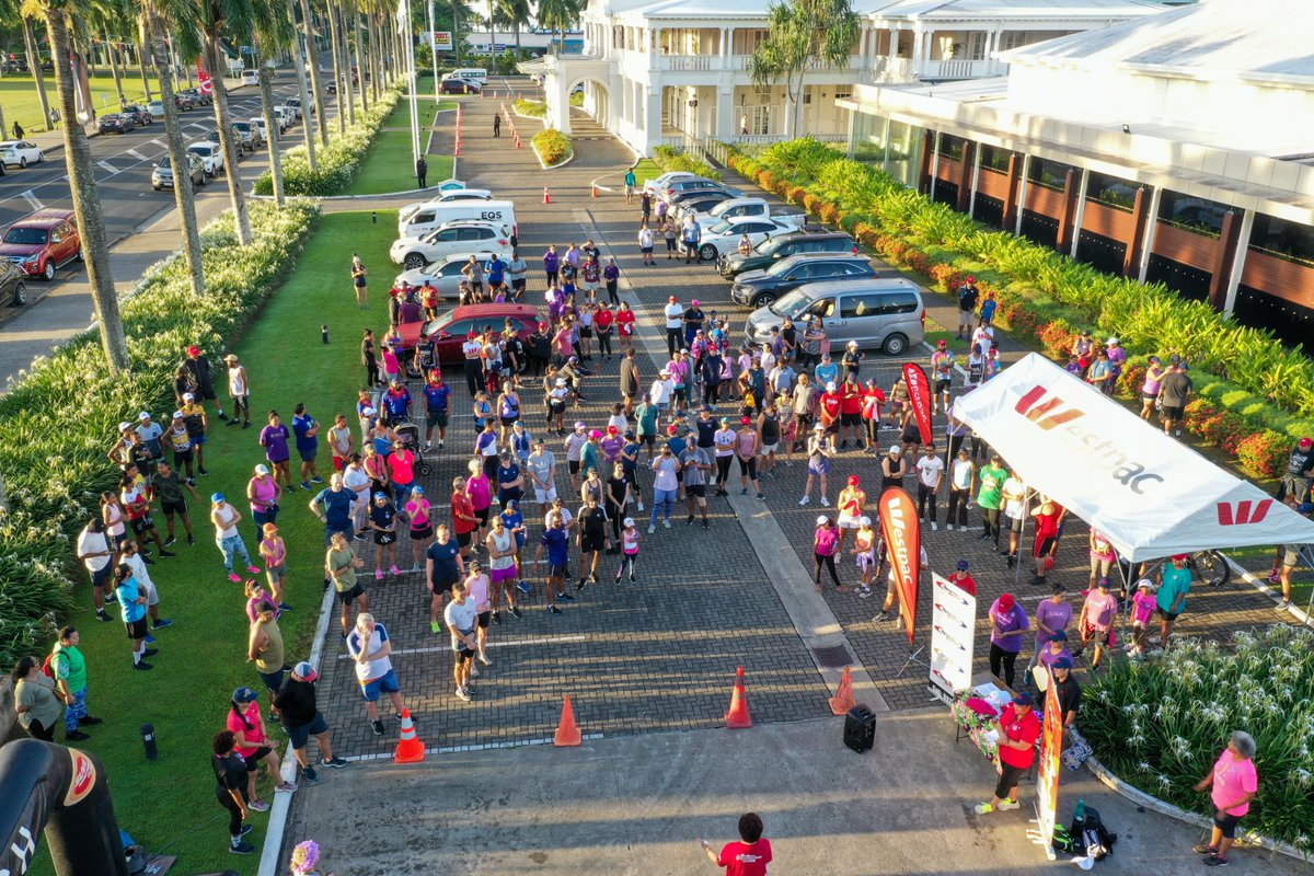 Braved the heat with many families on the Nasese seawall this morning for the @SuvaMarathon International Women's Day Run. Heartwarming to see the community come together! 💜 #IWD2024 #SMCfiji