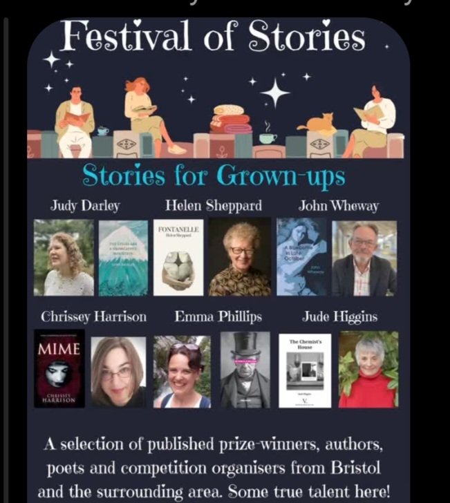 It's all about Stoies... Bristol Festival of Stories Saturday 9th March @sparks Broadmead Bristol. I'm excited to be sharing a few poems. See you there. X @JudyDarley @judehwriter #stories #WritingCommunity #poetry #Bristolfestivalstories #storytelling