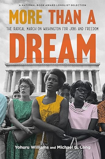 Win YOUR copy of 'More Than a Dream' by our guests Dr. @YohuruWilliams & Dr. Michael Long during our LIVE discussion on the March on Washington🏛️ March 12 @ 7pm ET #CivicLearningWeek on PBS @NewsHour Classroom✨ w/ @saribethrose @awakenlibrarian RSVP: bit.ly/PBSzoom3-12
