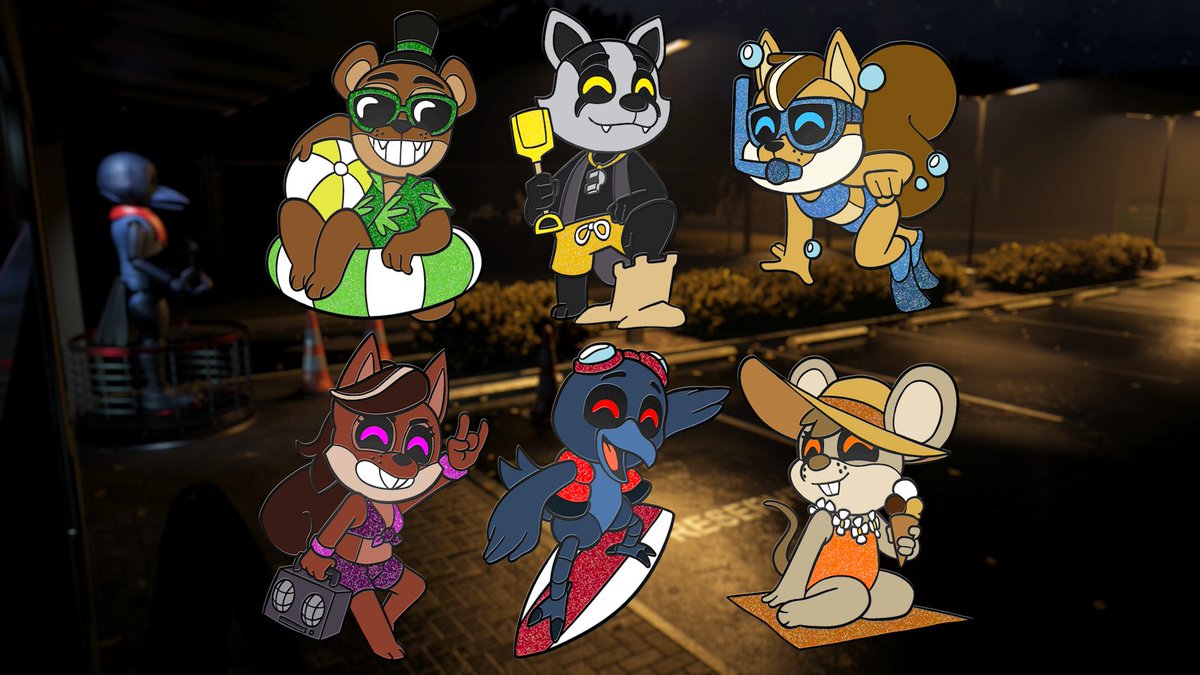 POPGOESdev's tweet photo. Reveal #3 ($12,000) for Dawko's stream for The PCRF - Merch Reveal!
Introducing the third and final POPGOES x @Youtooz pin set, the "Beach Episode" collection! Featuring GLITTERY designs! Coming this Summer season!
Donate: https://t.co/2VBcnmfOH9 #fnaf #popgoes https://t.co/kBTa7sy3gm