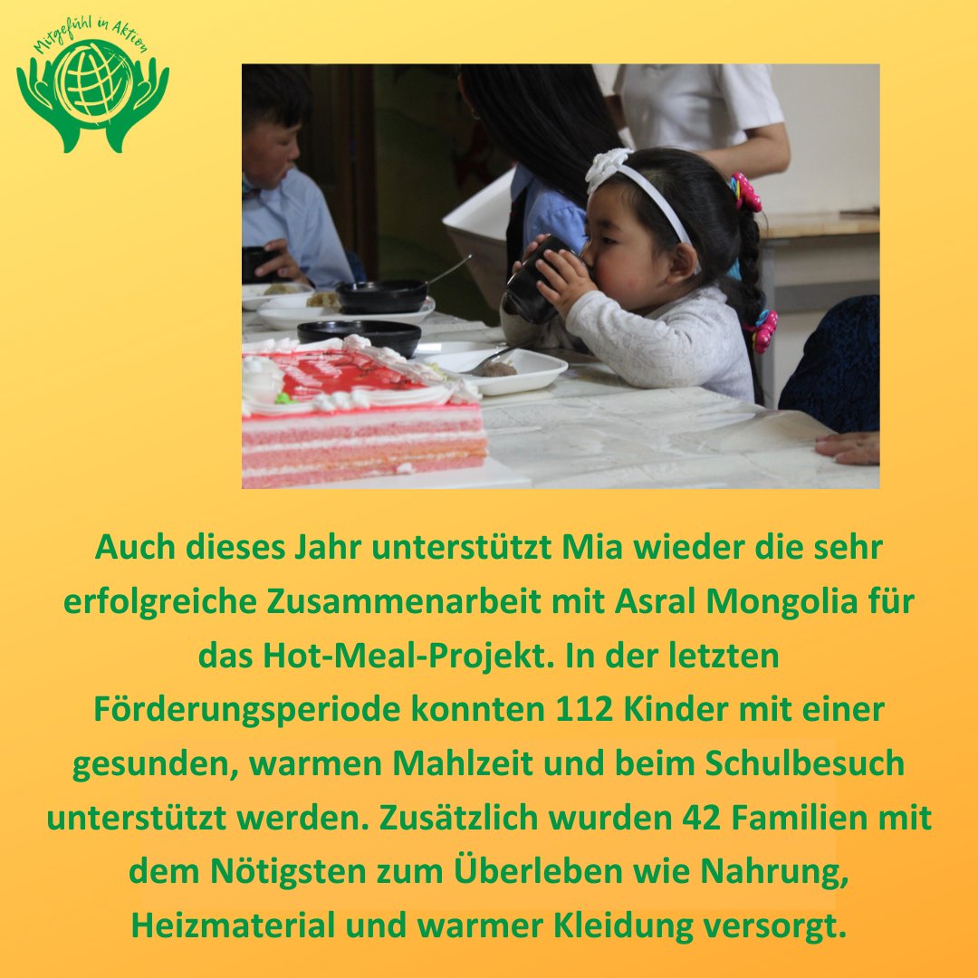 MiAeucom's tweet photo. Mongolei - Hilfe für Nomadenkinder
Auch dieses Jahr unterstützt Mia wieder die sehr erfolgreiche Zusammenarbeit mit Asral Mongolia für das Hot-Meal-Projekt. 
Besuchen Sie uns gern auf unserer Webseite und erfahren Sie mehr
#mitgefühlinaktion #hilfsprojekte #aboutUS https://t.co/P0N988Cgfk