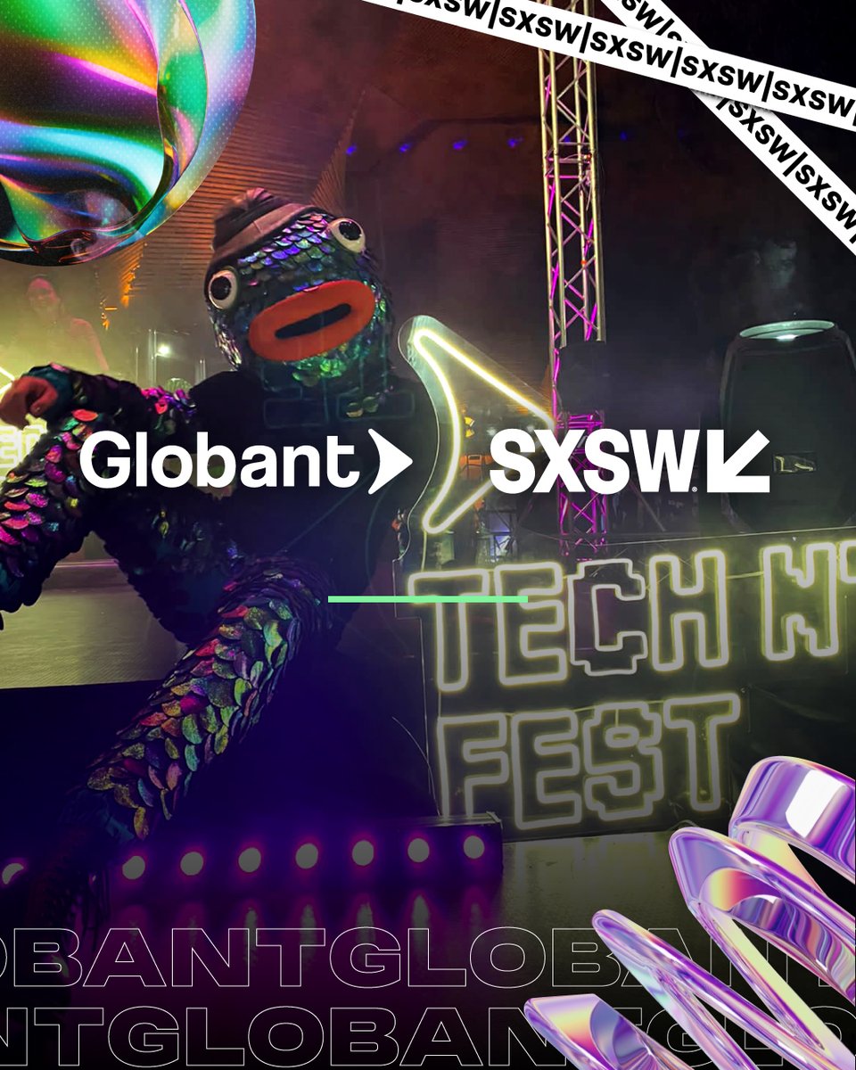 Globant's tweet photo. #TechNFest is back on tour! Get ready for an electrifying fusion of tech, music, and culture at its first stop at @sxsw this year! 🚀💻🎶 Experience the coolest side of technology with us! 👉 https://t.co/kYqO13fVth
We will dive into a world of innovation while enjoying drinks and live music in our Globar!
#GlobantAtSXSW #SXSW