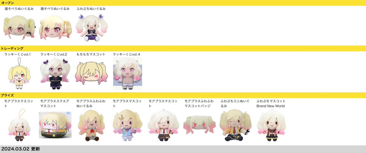 プロセカ ぬいぐるみ マスコット プライズ 一覧 ・お取引等ご自由にご