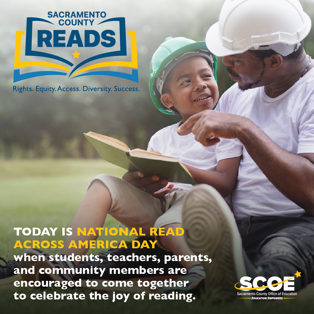 Today is National Read Across America Day when students, teachers, parents, and community members are encouraged to come together to celebrate the joy of reading. Find a list of resources at ow.ly/25Qs50QKgV9 #SCOE #SacramentoCountyREADS