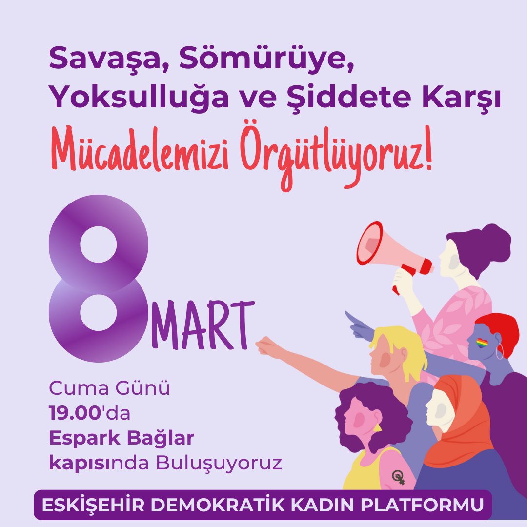 8 Mart'ta alanlardayız. Sensiz bir eksiğiz 💜