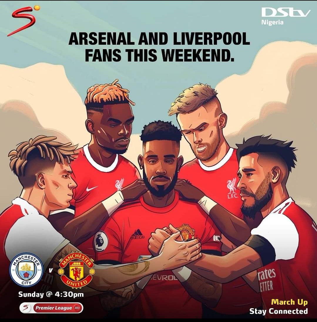 Arsenal, Liverpool, Manchester United against Manchester City 😂😂.
