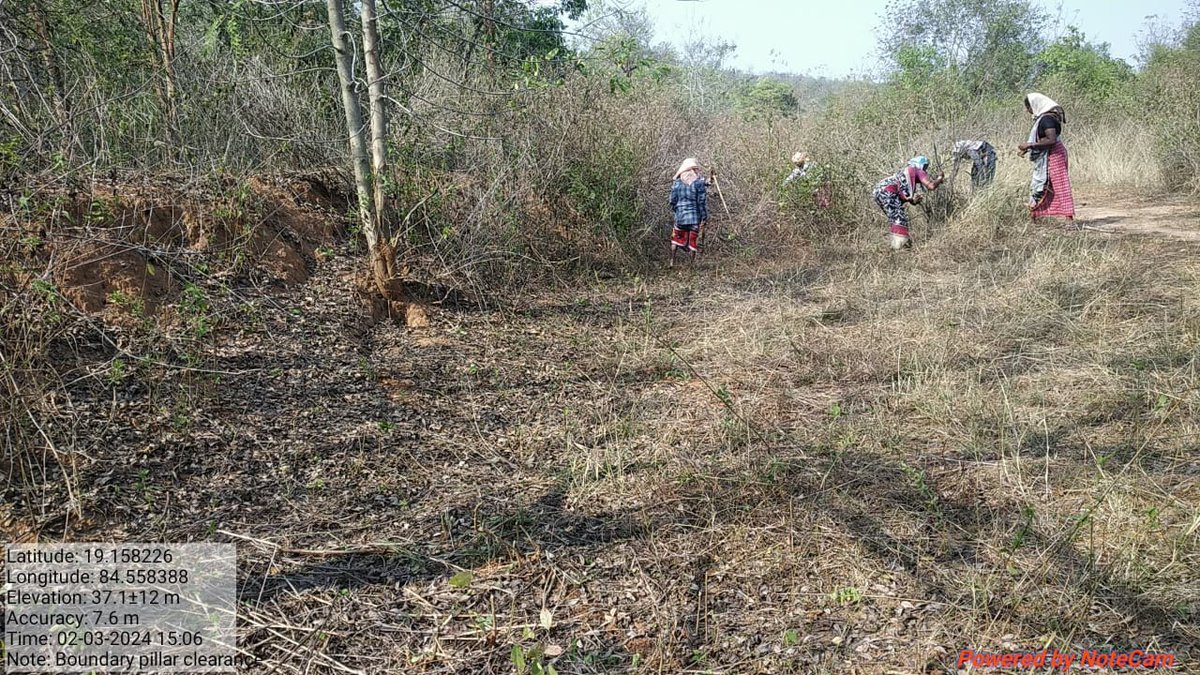 Forest block boundary line clearance of Rushimal DPF is in progress .