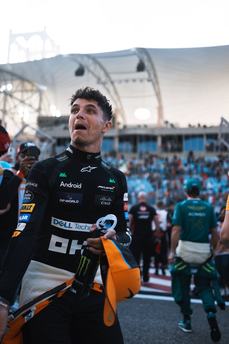 McLarenF1's tweet photo. Realising it's only an hour until the start of the season... 😱

#BahrainGP 🇧🇭 https://t.co/fZg3dntWDi
