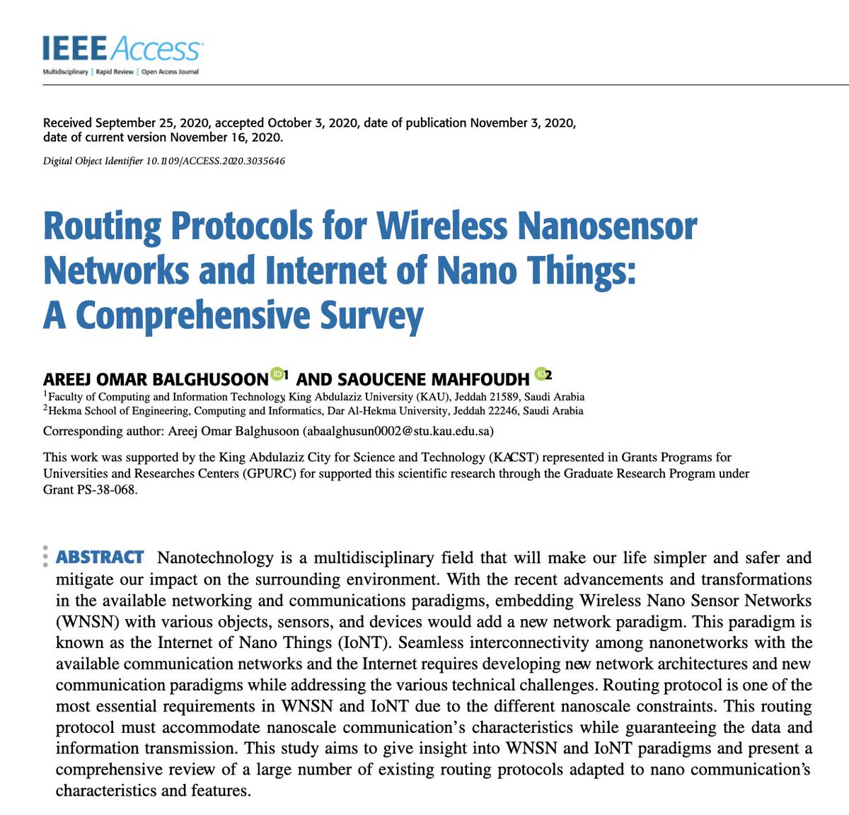 CorinneNokel's tweet image. Industrial Standard for the Human Body 

#IoNT Architecture for the #MedicalBAN

Routing Protocols for Wireless Nanosensor Networks and Internet of Nano Things: A Comprehensive Survey

#NanoMicroInterface

#NanoCyberInterface

#IEEE 802.15.6

Industry 4.0

researchgate.net/publication/34…