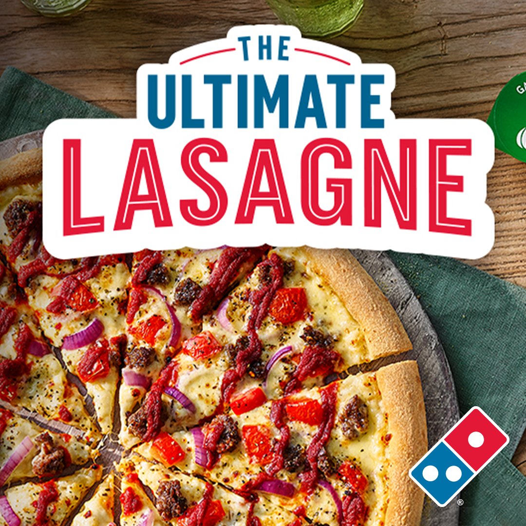 Do you ever think about the cheese sauce, ground beef, tomatoes, onions, herbs, 100% mozzarella and tomato sauce drizzle on top of Domino's Ultimate Lasagne pizza?!

No. You only think about yourself.