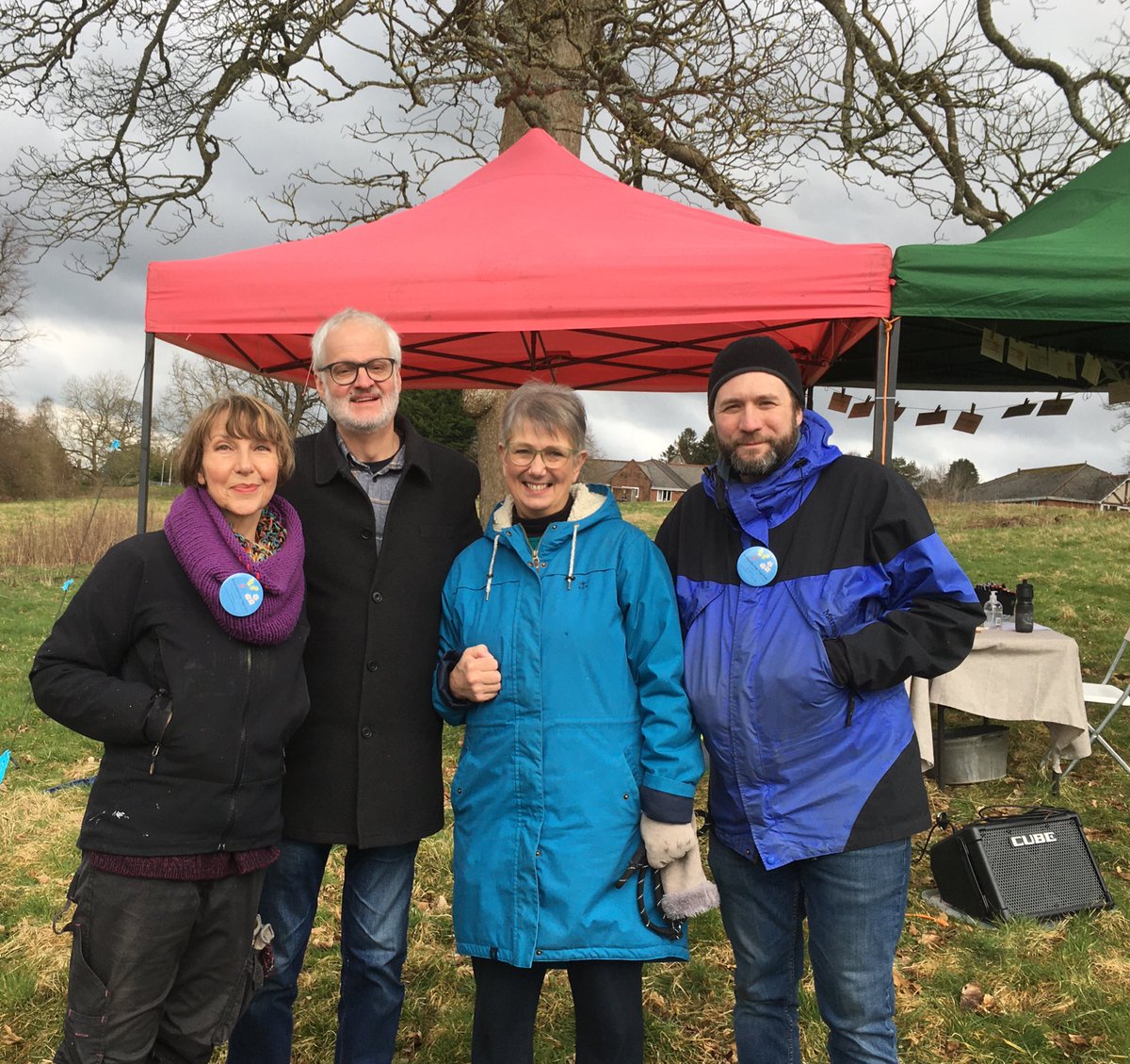 Tree planting in progress at Mountainhall today for the the Dispersed Memorial Forest - honouring loss during the pandemic #RememberingTogether @covidmemorialdg