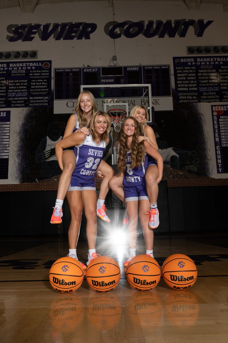 Tonight will be these 4 seniors last time playing at Lon C. Burchfield Gymnasium and Gene Huskey Court. Come out at 7 pm and support these Bearettes in their Substate game!