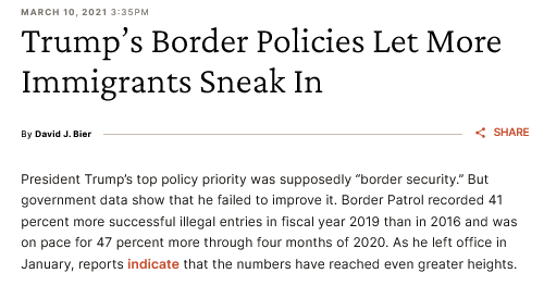 A reminder that Trump asked Congress to reject their own border bill, because without the fear mongering of the Border to campaign on...He Cant get elected Thereby making the Border a Political scam...not a crisis... because if it was a crisis, no way congress would kill their